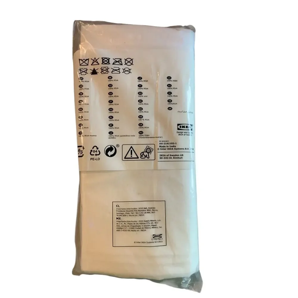 WHITE‎ BJARSEN IKEA MODERN DESIGN SHOWER BATHROOM CURTAIN 180X200CM